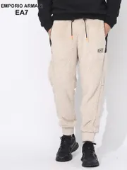 EMPORIO ARMANI EA7 (エンポリオ アルマーニ) 切り替え ロゴ ボアパンツ EA76RPP82PJSFZ ブランド メンズ 男性 ボトムス (アイボリー)のサムネイル