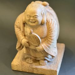 中国 赤珊瑚彫刻 サンゴ 弁財天像 七福神 置物 唐木台付 G 8383 - メルカリ