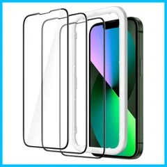 【数量限定】ケースに干渉なし ガイド枠付き 黒縁 強化ガラスフィルム HDクリア 全面保護フィルム (5.4インチ用) mini 3枚セット 13 iPhone JEDirect