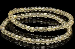 キラキラカット◇ ゴールデンアンデシン　3.4-4.5mm　ボールカット ブレスレット 1個売り パワーストーン 天然石 _B1490