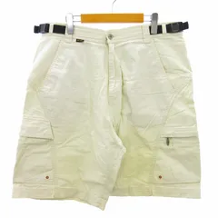 オークリー OAKLEY ヴィンテージ 90s-00s ユーティリティパンツ ハーフパンツ ショーツ ロゴジップ ピスタグ アイボリー系 ●ECO