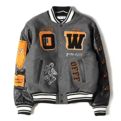 OFF-WHITE オフホワイト バーシティジャケット スタジャン グレー Mのサムネイル