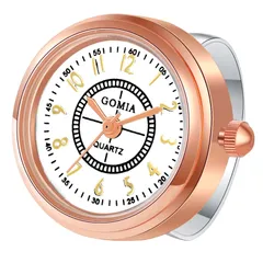指輪 時計 レディース フリーサイズ アンティーク 3ATM防水 リング時計 指輪ウォッチ アナログ シルバー レディース ファッションアクセサリー