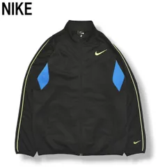 【DRI－FIT】 ナイキ NIKE トラック ジャケット L ブラック x ブルー x ネオン