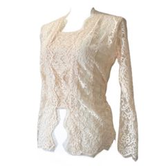 Kebaya クバヤ レーストップス クリーム インドネシア 民族衣装