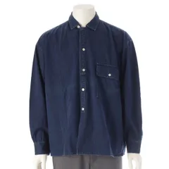 ワイズ コットンデニム カンパニーリミテッド ビス フロントボタン 長袖シャツ ブルー M【中古】のサムネイル
