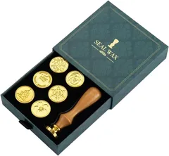 geneX シーリングスタンプ スタンプセット 交換ヘッド シーリングワックススタンプ ヘッドのみ シール 可愛い 封蝋( グリーンパッケージ)