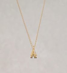K18YG Aイニシャルネックレス .79g 40cm