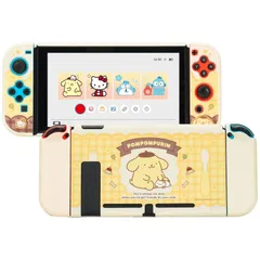 新品 Switchカバー Swicth対応カバー ニンテンドースイッチ対応 カバー switch保護カバー 薄型 傷防止 PC製 耐衝撃 全面保護 汚れ防止 取り外し簡単 犬ちゃん イエロー