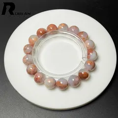 【一点限り】 夢色 EU製 ★ROBEAN・ピンクカルセドニー★パワーストーン アクセサリー 天然石 開運 プレゼント2 約11.8-12mm M0814385