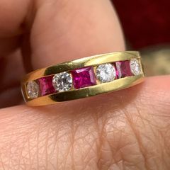 K18 パヴェダイヤ リング 7.9g 約11号 0.95ct