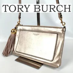 TORY BURCH トリーバーチ ショルダーバッグ レザー タッセル クロスボディ ピンク系 光沢 ポーチ スマホショルダー ミニバッグ レディース