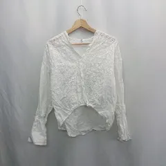 ◇ ⊂ mily bilet フリル 長袖 ブラウス サイズS ホワイト レディース E  【1503050040815】