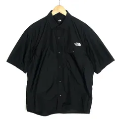 【倉吉店】THE NORTH FACE | ザ・ノースフェイス 半袖シャツ S/S Nuptse Shirt ヌプシシャツ NR22552 ブラック サイズ：L 【100】