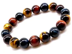 AAA 三色 タイガーアイ ブレスレット 10mm パワーストーン ブレスレット メンズ レディース 天然石 数珠 アクセサリー
