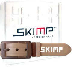 SKIMP シリコンラバーベルト メンズ レディース ゴム ゴルフ スノボ 防水  長さ約135cm 幅約3.4cm スキンプ【茶色 ベージュ】