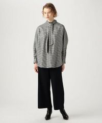 【美品】 UNION LAUNCH ユニオンランチ / ウールシルク ボウタイシャツ チェック ブラウス ロンハーマン取扱い 参考定価：41,000+tax SIZE:FREE