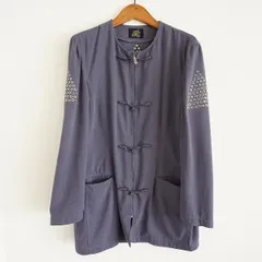 #anc  GKITALIYA 伊太利屋 ブルゾン 11 グレー ノーカラー ジップアップ レディース [821433]のサムネイル