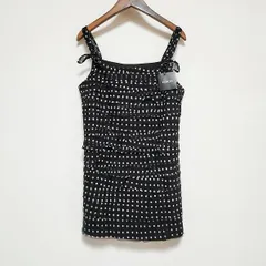 #anc インゲボルグ INGEBORG チュニック 11 黒 白 シルク シフォン キャミソール ドット タグ付き 新品同様 レディース [880135]のサムネイル