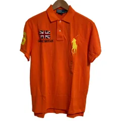 新品同様 Polo by Ralph Lauren ポロバイラルフローレン ビッグポニー ポロシャツ Mサイズ オレンジ メンズ 古着 中古 USED