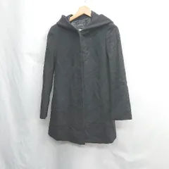 ◇ ⊇ TRANS WORK トランスワーク フード付き 長袖 フードコート サイズ38 ブラック系 レディース E  【1505290050234】