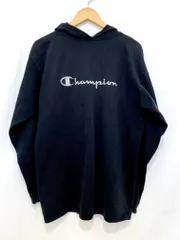 90's Champion チャンピオン 青刺繍タグ フーディーパーカー ワンポイントロゴ刺繍 サイズ: L カラー: ブラック メンズ トップス