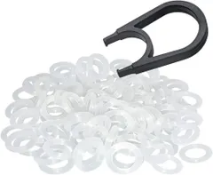 メカニカル キーボード 静音化リング 耐用シリコン O-Ring 145PCS & キーキャップ引き抜き工具 (白色)のサムネイル