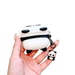 衝撃吸収 おしゃれ全面保護 耐衝撃 シリコン チェーン 可愛い パンダ カラビナ付き 2用ケース Pro AirPods OwnestX