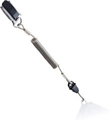 エレコム ストラップ クリップタイプ 携帯 スマホ クリップタイプ メタルクリップ [20cm~50cmまで伸びるステンレスワイヤー] ブラック P-STCS50BK