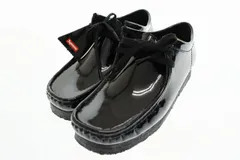 シュプリーム SUPREME ×Clarks クラークス 24SS Patent Leather Wallabee パテントレザー ワラビー 23.5 黒 ブラック ブランド古着ベクトル 中古 ☆AA★●▲■ 250507