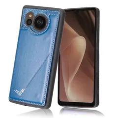 【在庫セール】AQUOS sense7 plus ケース手帳型 Softbank 対応 SHARP 背面カバー ランヤード付 背面型ケース (ネイビーブルー) 美しい、軽・薄 】 持ちやすい、滑り止め、すり傷防止マグネット 横置きスタンド機能 財布型 Vies