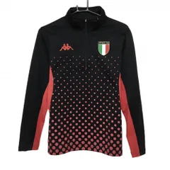 ★SALE価格★【美品】カッパ 長袖ハイネックシャツ 黒×レッド ハーフジップ 前身頃ドット メンズ M ゴルフウェア Kappa