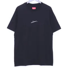 H7【即完売モデル】シュプリームsupreme筆記体刺繍センターロゴ Ｔシャツ 378即完売モデルシュプリーム☆筆記体 センター刺繍ロゴ定番カラー