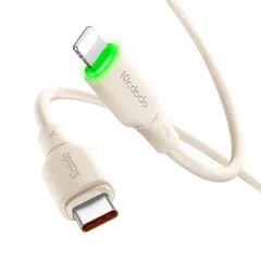 Mcdodo Type-C to ライトニングケーブル 1.2m 36W PD急速充電 i-Phoneケーブル 高速データ転送 LED表示ライト付き 高耐久なシリコンケーブル PDケーブル USB-C ライトニングケーブル i-Phone14-8/