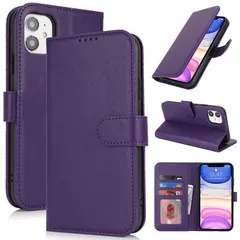 【特価セール】Case 財布型 SunYoo 手帳 手帳 カードケース カバー マグネット iPhone11 for 携帯カバー for カードポケット ケース ケース カード入れ アイフォン11 スタンド機能 手帳型 11 パープル iPhone