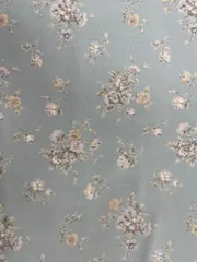 S-123 YUWA花柄生地ブルー 1m