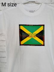 M／US古着／Ｔシャツ／JAMAICA／レゲエ／ジャマイカ／白Ｔシャツ