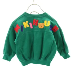mikihouse ミキハウス 日本製 長袖 スウェット トレーナー 80 グリーン キッズ 古着