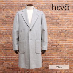 24AW/Hevo/44サイズ/チェスターコート TRITO カシミヤ100％フラノ 無地