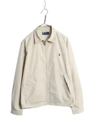 【お得なクーポン配布中!】 90s ポロ ラルフローレン ナイロン スイングトップ ジャケット メンズ S オールド ブルゾン フルジップ ワンポイント カーキ ベージュ 薄手
