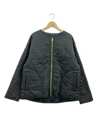 美品 インデックス キルティングナイロンファーリバーシブルノーカラージャケット コート アウター レディース SIZE L index