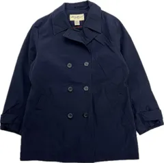 00s ☆ Eddie Bauer ネイビー ショート トレンチコート トレンチ ジャケット ネイビー レディース S 春 夏 秋 エディーバウアー■S3040のサムネイル