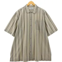 古着 コロンビア Columbia マルチストライプ 半袖 ボックスシャツ メンズXL相当/eaa534193