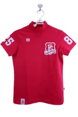 【超美品】PEARLY GATES(パーリーゲイツ) 半袖モックネックシャツ パッションピンク レディース 1 055-267717 ゴルフ用品 2504-0975 中古