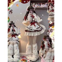 ハロウィン衣装 ブラックレッドゴスロリ半身スカートロングスカート  