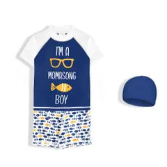 ☆ 半袖 ☆ 10T(130cm) ☆ キッズ 水着 3点セット yk908048 水着 キッズ男の子 3点セット 短袖 半袖 長袖 ラッシュガード 半ズボン ハーフパンツ 上下セパレート スイムキャップ キャップ プール 海 温泉 スイミング 紫外線対策