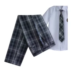 ☆ タイプH ☆ 150cm ☆ フォーマル ロングパンツ pkformal1 男の子 フォーマル チェック パンツ ロングパンツ 長ズボン ズボン ボトムス 2点セット ネクタイ 学生 学生服 キッズ ジュニア 子供服 子ども服 入学 卒業 発表会 演奏会