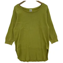 6 ROKU ビューティー＆ユース ユナイテッドアローズ リブ クルーネック プルオーバーカットソー size表記なし/グリーン系