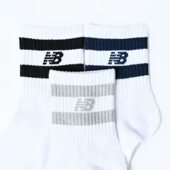 ニューバランス 靴下 3足組 キッズソックス 19-23cm newbalance ジュニア ショートライン 3P 子ども用 ラインソックス スポーツ ソックス 子ども用 くつ下 小学校 スポーツウェア/LAS55657-AS1