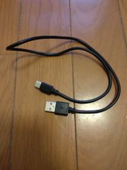 黒 USB TypeC 充電ケーブル 全長59cm